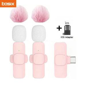 Wireless Lavalier Microphone Mini Mic for Type-C Smartphones Vlogging Facebook Videos Audio Recording