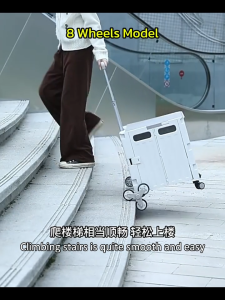 ICHIBAN Foldable Shopping Trolley Cart 45L 55L 75L 80L Folding Lightweight Storage Stairs Climbing Troli Lipat Naik Tangga [Ichiban DIY]
