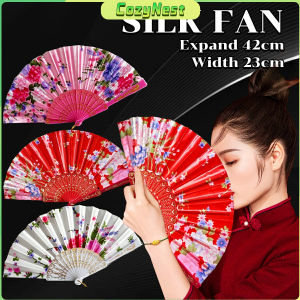 C.N. Silk Foldable Fan Hand Fan Chinese Classical Fans Gift