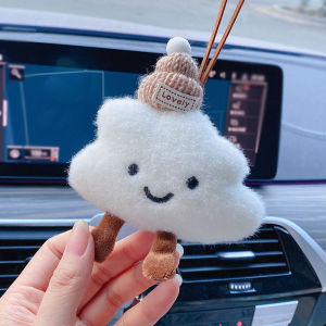 Cute Cartoon Cloud Car Pendant Interior Decoration Rear View Mirror Pendant Couple Bag Pendant Home Decoration Car Accessories