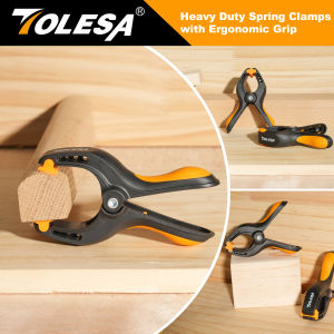 TOLESA 4 Inch Heavy Duty Spring Clamps Adjustable Woodworking Tools 2/4 Pack Spring Clip Carpentry Clamps Outillage Menuiserie