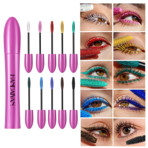 Colorful Silk Mascara Waterproof Mascara Blue Red Black Cream Thickening Lengthening Curling Smudge-Proof Makeup Cosmetic