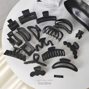 Elegant Black Hairpin Womens High Ponytail Fixed Gadget Back Head Grip Small Size Shark Clip Hair Clip Headdress Clip