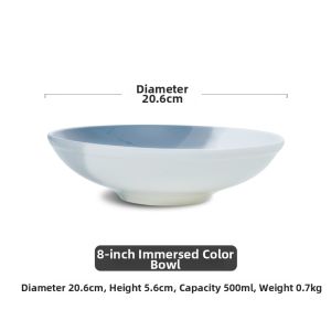 European Ceramic Bowl Soup Noodle Fruit Salad Multipurpose