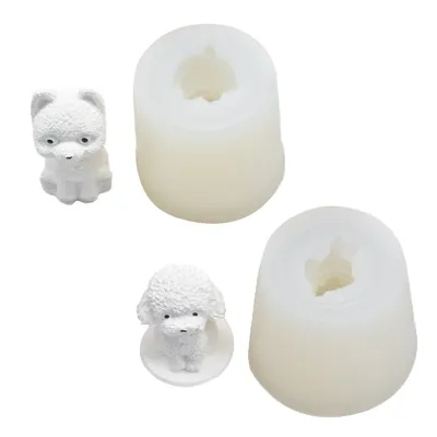 3D DIY Khuôn Silicon Chó Teddy Hình Tượng Cho Xông Phòng Thạch Cao Bánh Sô Cô La Trang Trí Hiện Đại Phong Cách Đơn Giản Dụng Cụ Làm Bánh