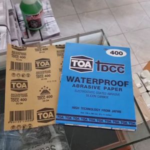 กระดาษทรายน้ำ ฟ้า TOA มีเบอร์ให้เลือกดู