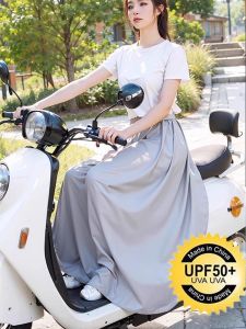 Ice Silk Half Skirt One-Piece Leg And Foot Sunscreen Electric Vehicle Anti-Light Walking Essential Ice Silk Apron Sunshade Skirt