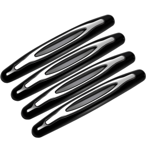 4 ชิ้นรถขอบประตูตัวป้องกันแถบยางกันชนสติกเกอร์รอยขีดข่วนประตูอัตโนมัติป้องกันตกแต่งสำหรับรถยนต์