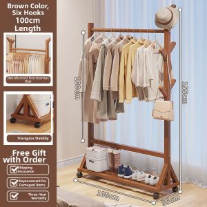 ZHENTAIYUAN | Simple Folding Wooden Coat Rack