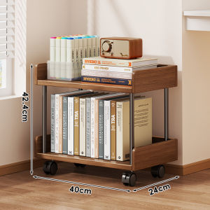 Wooden Portable Storage Shelf with Wheels