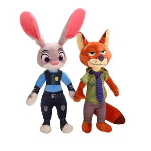 Zootopia Nick & Judy Plush Doll 38cm Stuffed Animal Toys Holiday Gifts for Kids Boys Girls