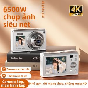 FETANA | Máy Ảnh Kỹ Thuật Số CCD Kiểu Cổ Điển Nhỏ Gọn cho Du Lịch Người Mới Bắt Đầu Học Sinh Nữ