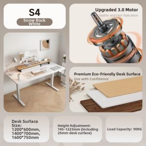Brateck | Dual Motor Black Walnut Solid Wood Electric Standing Desk