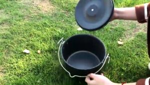 Nồi Treo Dã Ngoại Cỡ Lớn 4.2L cho 6-8 Người Bằng Nhôm Hợp Kim Quai Thép Không Gỉ Dùng Cắm Trại Dã Ngoại