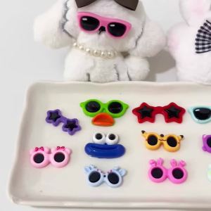 30pcs Cute Cartoon Sunglasses Face Flatback Resin Cabochons Patches DIY Decor Phone Case Hair Clip Scrapbook Plush Doll Supplies