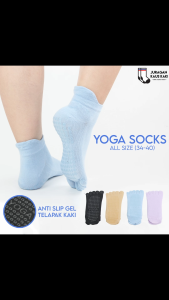 Kaos Kaki Jari Yoga Pendek Wanita Anti Slip Gel Toe Socks