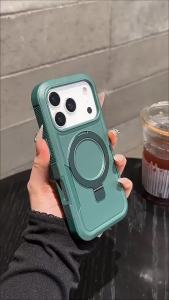 Ốp Lưng Bảo Vệ Chắc Chắn 2 Trong 1 Cho iPhone 18/17/16/15/14/13 Với Giá Đỡ Từ Tính Chống Sốc Tương Thích Với iPhone Pro Max