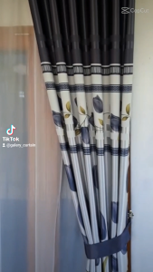 Gorden Jumbo Motif Tulip 200x250cm – Blackout Tebal Elegan – Tirai Hias Jendela/Pintu Ukuran Besar