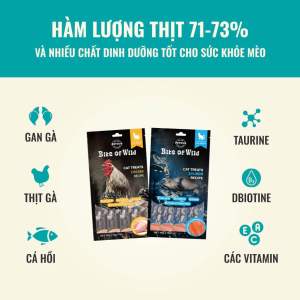 Súp Thưởng Cho Mèo Bite of Wild - Gà Cá Hồi & Thỏ (4 thanh x 15g)
