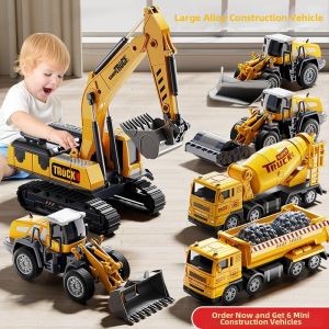 Large Childrens Alloy Construction Vehicle Toy Set