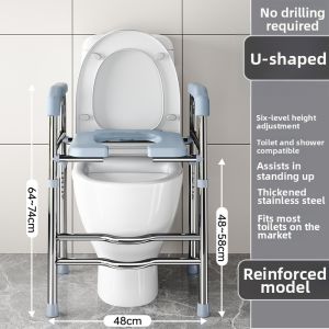 SHUITIANYIFANG | Elderly Pregnant Assistive Toilet Stool with Armrests