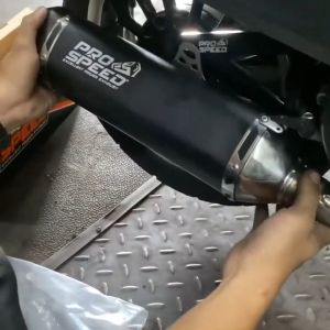 Knalpot Prospeed Black CNC Vespa Sprint Primavera Lx S Lxv 3v Iget ABS