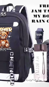 Js Style Tas Sekolah Uniseks DESPAIR 0036 Tas Ransel Bahu Ganda Tas Laptop Mochila Anak