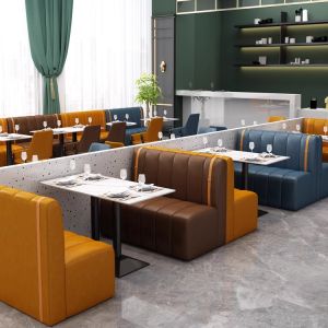 Affordable Luxury Style Restaurant Milk Tea Quiet Bar Wall Deck Tea House Snack Barbecue Restaurant Coffee Shop Table and Chair Combination Commercial Use