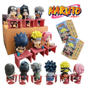 Bandai | Naruto Shippuden Ramen Theme Series Blind Box - Chibi Mini PVC Anime Figures - Mystery Sasuke Uchiha & Naruto Toy Gifts