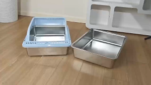 [Premium!] Japanese Ikookoo Stainless Steel Cat Litter Box Kotas Pasir Kucing Besi Besar Murah Free Scoop