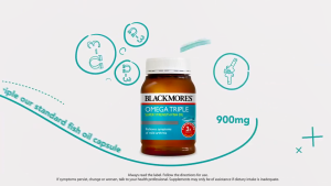 Blackmores น้ำมันปลา Odourless 1000mg Omega3 400 ซอฟเจล ไม่มีกลิ่นคาว น้ำมันปลาทะเลน้ำลึก【วันหมดอายุ:2027】