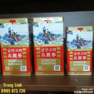 Hồng sâm củ khô hộp thiếc Bio hàn quốc chính hãng hộp 300g - Tăng thể lực phòng ung thư - tranglinh