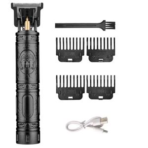 2026 T9 Man Professional Hair Clipper USB Rechargeable 0mm Close Cut Cordless & Portable Complete Kit - Everything You Need