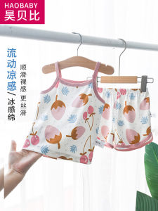 Lightweight Baby Vest Shorts Set Sleeveless Top Bottoms Childrens Summer Clothing Comfortable Breathable Infant Outfit