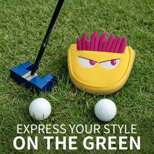 Golf Mallet Putter Cover Cartoon Funny Soft Lined Easy to Clean Universal Square Head Protector Fits Most Mallet Putters