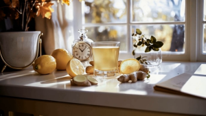 TeeLux Lemon Ginger Herbal Tea Refreshing Lemon with Spicy Ginger Root & Zesty Lemongrass Caffeine Free Soothing & Tangy Flavor 100 Count