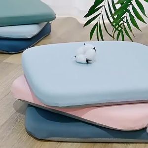 Foam Seat Cushion Pure Color Breathable Summer Chair Cool Cushion Non-Slip Office Sedentary To Release Hip Pressure Square Ice Silk