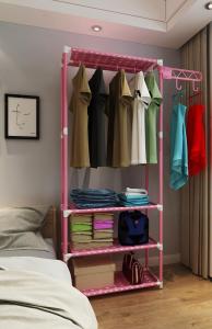 gantungan baju berdiri/rak baju/lemari plastik gantung/standing hanger serbaguna rak gantung baju lemari pakaian tanpa kain