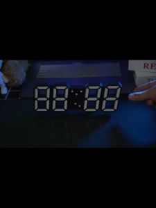 JAM DINDING DIGITAL LED 3D / JAM MEJA ALARM BENTUK ANGKA MODERN UNTUK DEKORASI RUANG TAMU