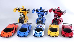 Rechargeable Deformation Remote Control Car 2 in 1 Dynamic Deformation Car Robot Car Kereta Kontrol Mainan /Mainan Budak Lelaki Kereta Kawalan Jauh 遥控车