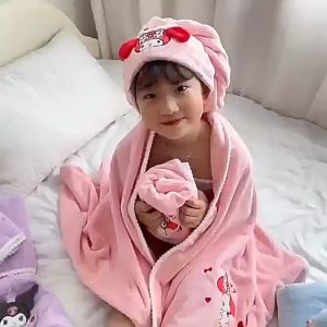 Christmas Gift-Sanrio 3pcs Towel Set / Coral velvet MelodyPompompurinKuromiCinnamoroll Towel Set (SG Stocks)