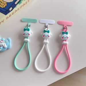 Moetch | Cute Cartoon Cinnamoroll Phone Wrist Strap Silicone Hand Ring Anti-Lost Lanyard Bag Pendant For iPhone Samsung All Phones