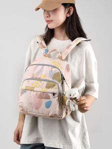 กระเป๋าเดินทางแบบสะพายไหล่คู่สำหรับคุณแม่พร้อมแบ็คแพックสำหรับเด็ก กระเป๋าใส่ของสำหรับเดินทางในฤดูใบไม้ผลิและฤดูใบไม้ร่วง ความจุขนาดกลาง