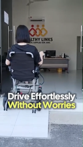 [Same-Day Delivery] 19KG Electric Foldable Power Wheelchair 16 Inch Seat Kerusi Roda Elektrik
