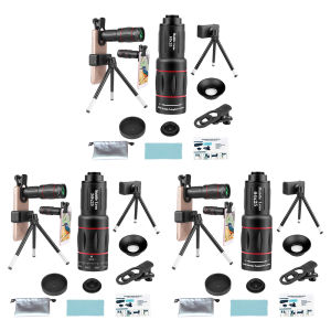 [Chinatera Flagship Store] 18/36/64X Telephoto Phone Lens with Tripod Zoom Cellphone Camera Lens Long Focus Universal External Zoom Camera Lens for Android and iPhone