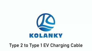 Kolanky EV Charging Cable 16A 3.6KW Type 2 to Type 1 Connector For US Electric Vehicle Fast Charging Cord 4M