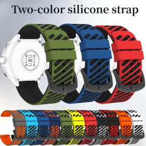 22mm Quick Release Two Tone Silicone Watch Strap For Garmin Forerunner 570 47mm 265 255 Music/Venu 3 2 45mm Sport Band Bracelet