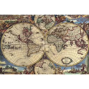 1000pcs Puzzle Paper Toys Ancient Map Famous Paintings 1000 Pieces Jigsaw Puzzle Gift Adult Educational Puzzle