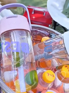 600ml/800ml Summer Portable High-Value Tumbler Water Cup Student Water Bottle Straw Cup with Handle