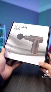 【COD】KOOYIINN Massage Gun Alat pijat elektrik pijat getar elektrik Pijat Listrik Otot Fasia Massage Gun Pijat Multifungsi-black 4 in 1
